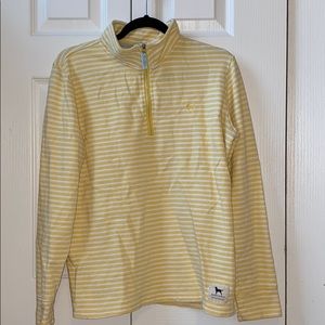 The Black Dog pale yellow quarter zip up